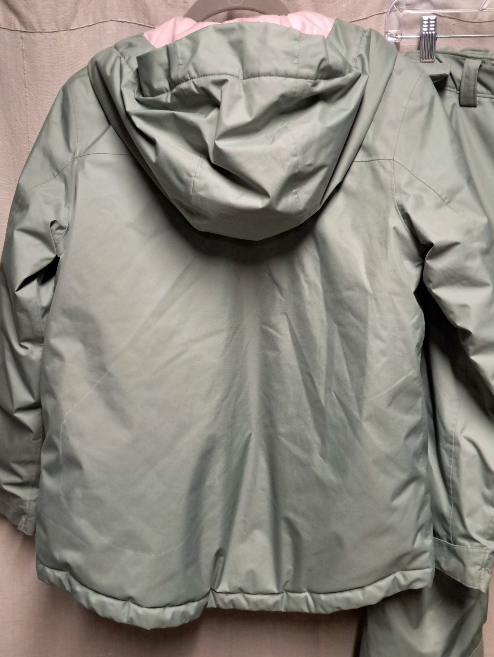 The North Face Kids' Mint Green Raincoat with Pink Lining - Picture 7 of 15